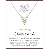 VIY Personal Card Cheer coach gift, Cheer coach gifts for women, Dance teacher gifts, Cheerleader necklace, Cheerleading teacher gift