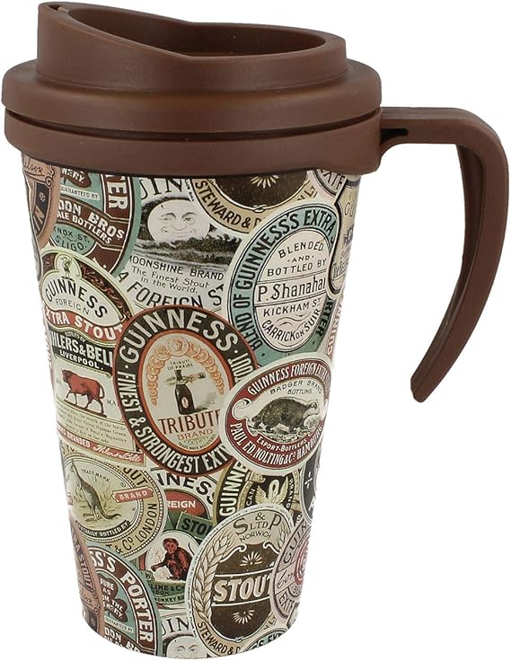 Large Guinness Travel Mug Designed With Archive Label And