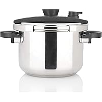 Zavor EZLock 6 Quart Stove-top Pressure Cooker with Multi Pressure Settings, Universal Locking Mechanism, Recipe Book…