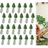 Baitedelai Easter Garland Hanging Hooks for Mantle, 12 Pcs Fireplace Garland Hanger, Christmas Tree Shaped Ties Stocking Holder Reusable Silicone Adhesive Straps for Front Door & Stairways