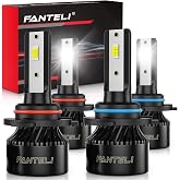 FANTELI 𝟫𝟢𝟢𝟧/𝟫𝟢𝟢𝟨 Bulbs Combo 6500K Cool White 34000LM 800% Brightness, 1:1 Size Plug and Play IP68 Waterproof Off Road Lights, Pack of 4