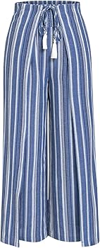 striped cotton palazzo pants