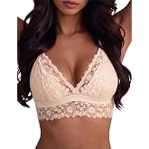 Avidlove Lace Bralette for Women Sexy Wireless Bralettes | Non Padded Bralette V Neck Minimizer Bra Lingerie