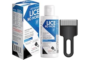 Lice No More Lice Killing Shampoo 4 FL OZ - Maximum Stregth With Special Lice Comb - Made in the USA