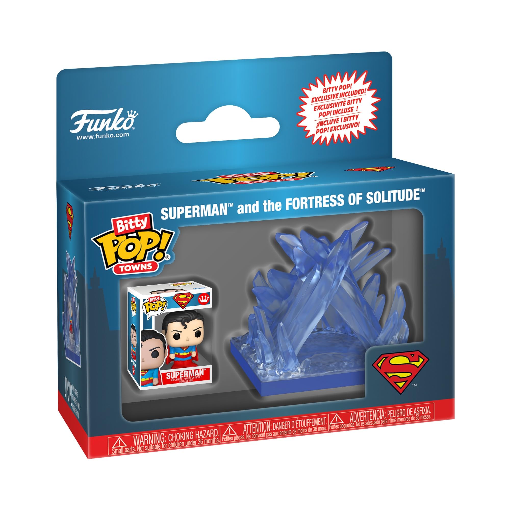 Funko Bitty POP! Town: DC Comics - Superman & The Fortress of Solitude - Collectable Vinyl Figure - Gift Idea - Official Merchandise - Toys For Kids & Adults - Model Figure for Collectors and Display