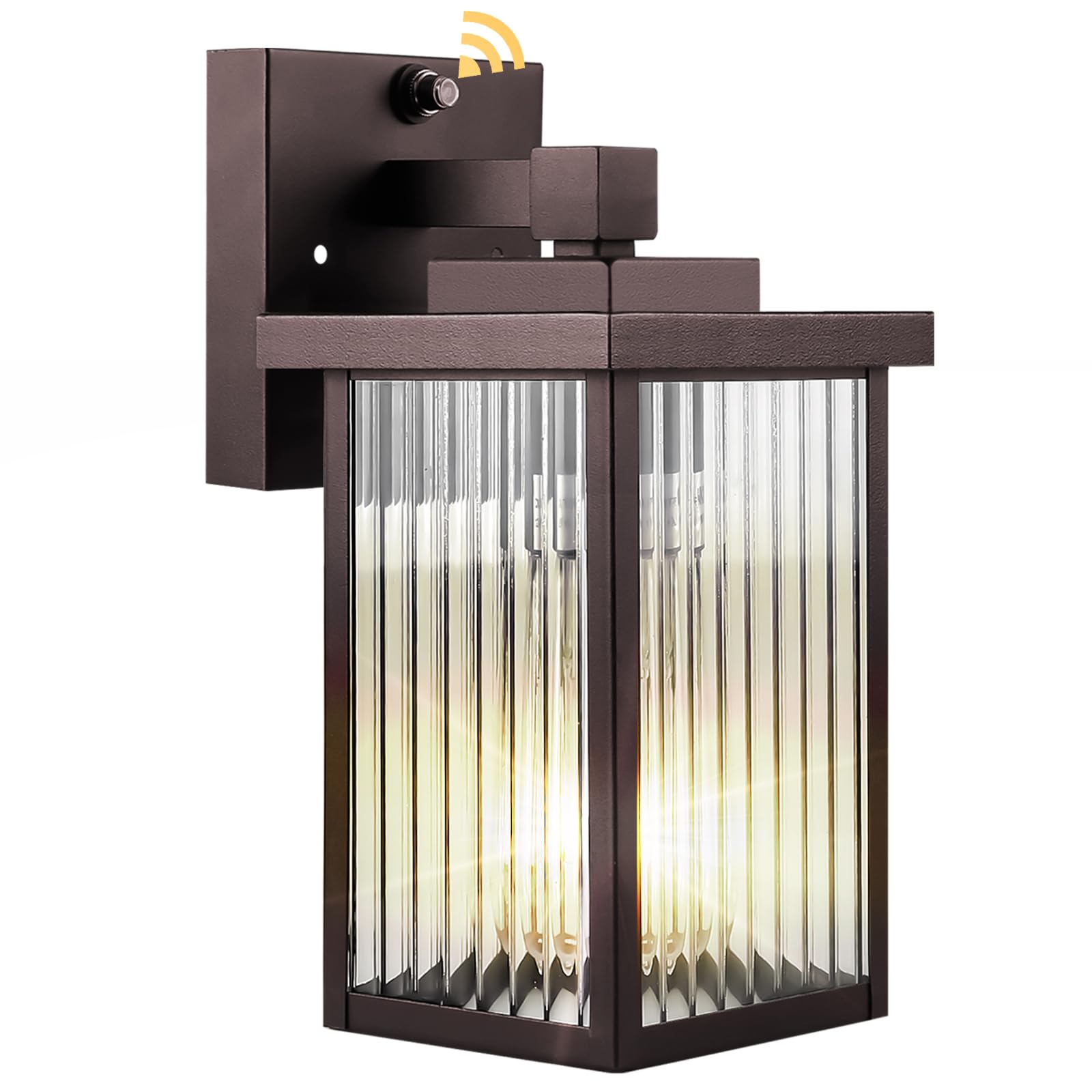 hameso Outdoor Wall Lights for House Exterior, Dusk to Dawn Porch Lights Outdoor, Waterproof Matte Black Front Door Light Fixture & Garage Lighting with Wall Mount Sconce(Oil-Rubbed Bronze) Image