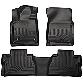 Husky Liners Weatherbeater Floor Mats | Fits 2014-2021 Toyota Tundra, CREWMAX CAB ONLY, Footwell Coverage (Will NOT Fit Double Cab) | Front & 2nd Row, 3-pc Black - 99581