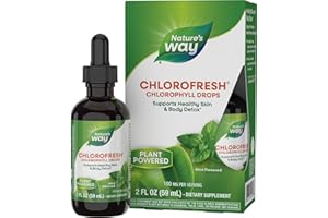 Nature's Way Chlorofresh, Liquid Chlorophyll Concentrate Drops, Internal Deodorant*, Supports Detoxification Pathways*, Mint Flavored, 2 Fl. Oz.