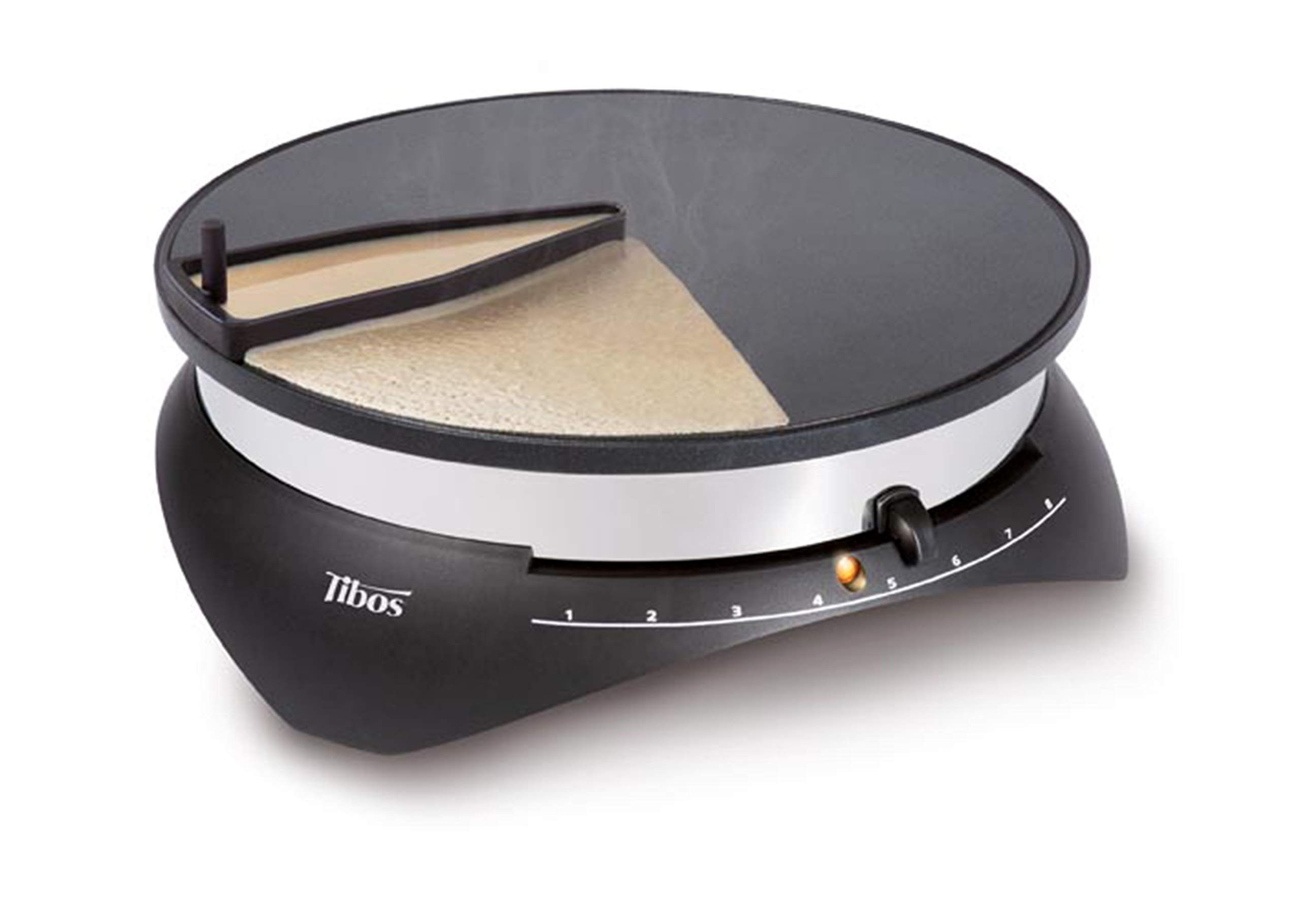 Tibos CEBPB2 13.75Inch Round Electric Single Crepe Maker, 110Volts