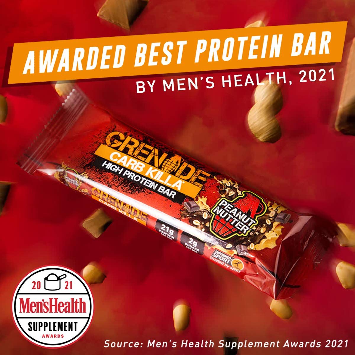 grenade protein bars peanut nutter
