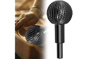 Abizarch Sphere Rotary Burr Carbon Steel Wood Carving Burr 10mm Shank Durable Rotary Ball Gouge Grinding Head Polishing Engra