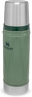 Stanley Classic Legendary Bottle Edelstahl-Thermoskanne, | BPA-frei |Hält heiß oder kalt | Deckel fungiert auch als Trinkbecher | Spülmaschinenfest | Lifetime Warranty, Hammertone Green, 0.47 L
