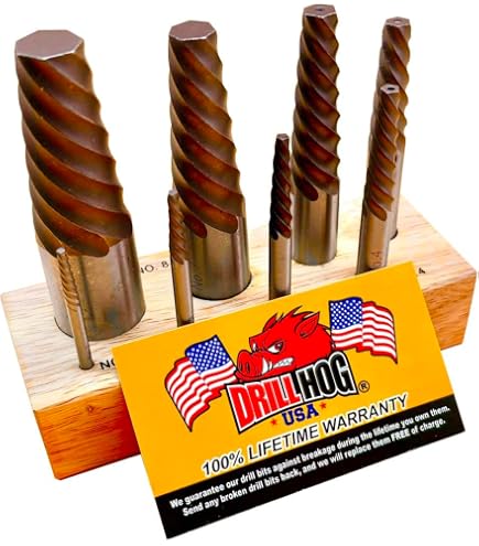 Drill Hog® 15 Pc Left Handed Drill Bit Set Screw Extractor EZ-OUT