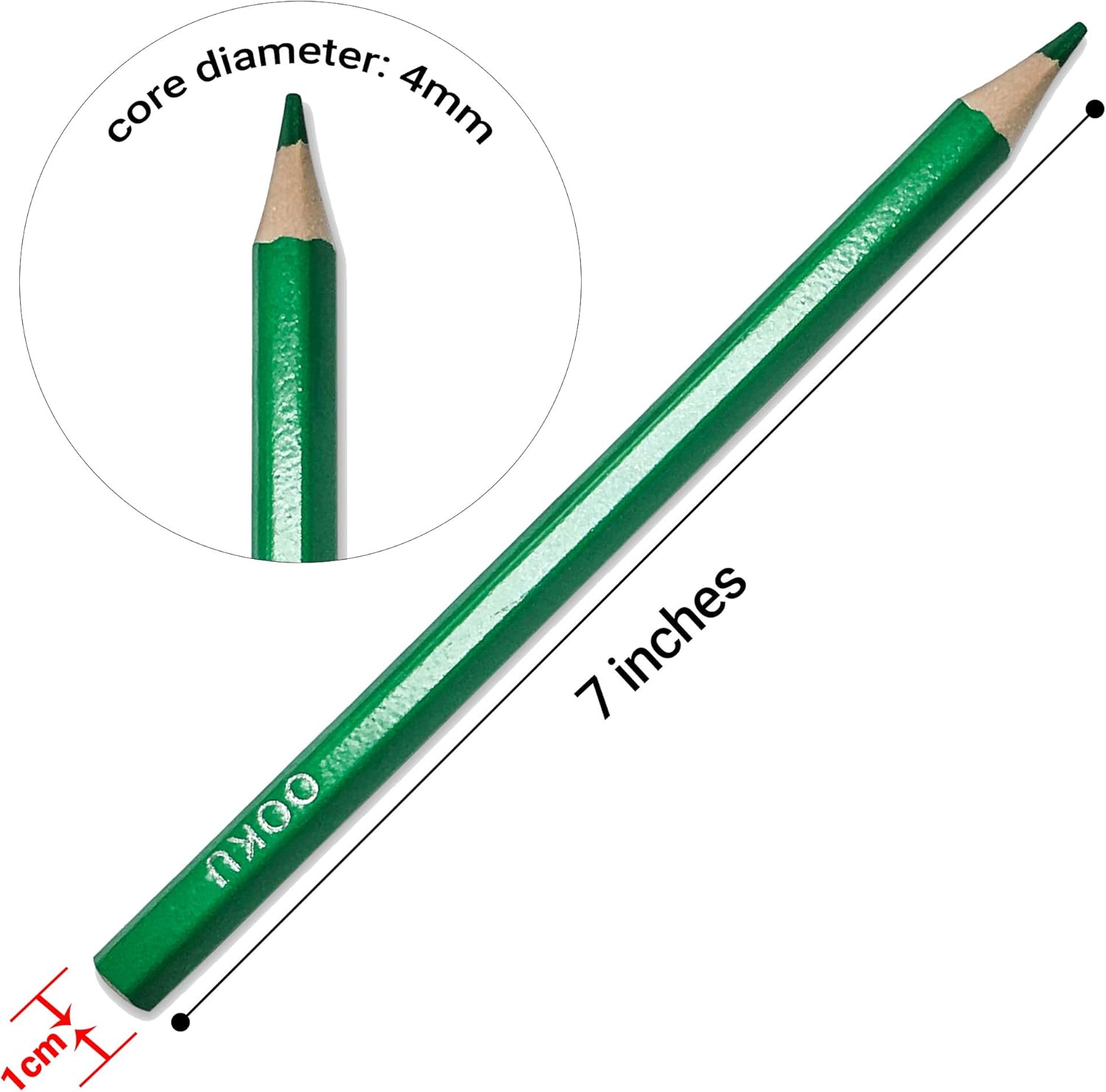 OOKU Jumbo Kids Colored Pencils 15 Pc - Chubby Jumbo Pencils for Preschoolers, Coloring Toddler Pencils for Beginners - Easy Hold Thick Colored pencils for Kids w Sharpener, Eraser, Pouch - Eleph: Office Products