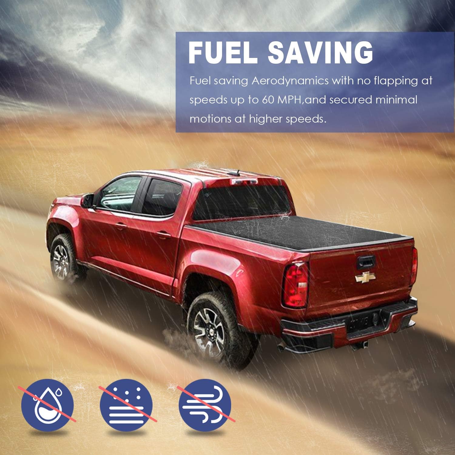 Mostplus Tri Fold 5 Ft Truck Tonneau Cover Compatible For 2015 2020 Chevy Colorado Gmc Canyon Fleetside 52 Ft Tonneau Covers Automotive