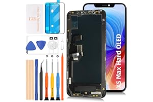 Olivechard Hard OLED XS Max LCD Screen Replacement for iPhone Xs Max 6.5 inch [Hard OLED,NOT LCD] LCD Display Touch Digitizer Screen Assembly A2215 A2160 A2217 with Repair Tools