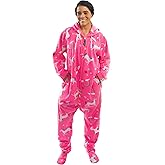 Forever Lazy Footed Adult Onesies, One-Piece Pajama Jumpsuits for Men and Women, Unisex. with Detachable Feet.