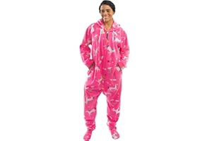 Forever Lazy Footed Adult Onesies, One-Piece Pajama Jumpsuits for Men and Women, Unisex. with Detachable Feet.