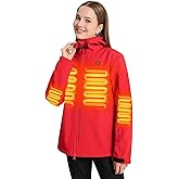Heated Jacket for Women, ANTARCTICA GEAR Winter Coat with 12V 16000mAh Battery Pack, Soft Shell Heating Hood Jacket