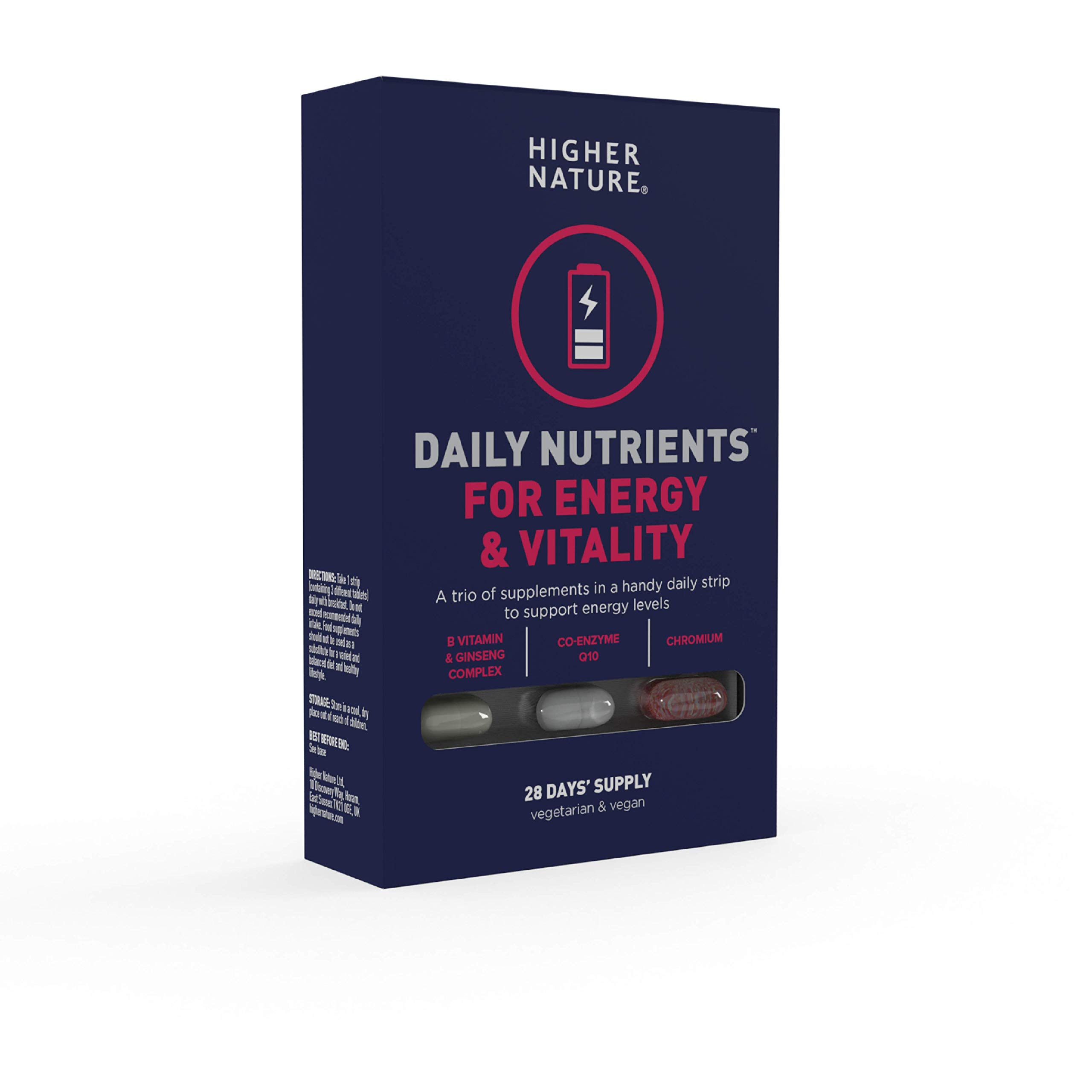 Higher Nature Daily Nutrients Strips for Energy and Vitality, 28-Piece, 54 g