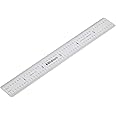 Mitutoyo 182-105, Steel Rule, 6" X 150mm, (1/32, 1/64", 1mm, 1/2mm), 3/64" Thick X 3/4" Wide, Satin Chrome Finish Tempered St