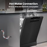 Hisense HS523E15BUK Slimline Free Standing Dishwasher Black 10 Place 30 Minute view 8