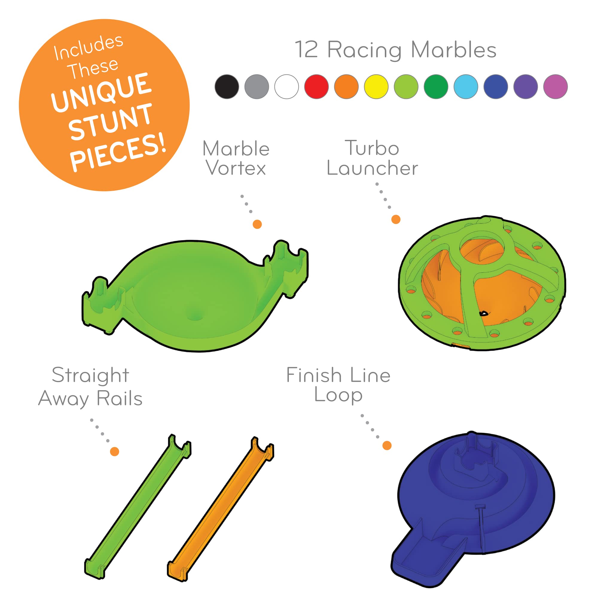 MindWare Q-BA-Maze Super Race Set - 68 Piece Set - Ages 6 & Up