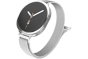 HAYONLIY Slim Metal Band Compatible with Samsung Galaxy Watch 8 40mm 44mm/Galaxy Watch 8 Classic 46mm,Mesh Magnetic Stainless