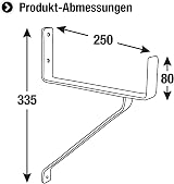 Connex DY222016 Heavy Load Hook 350x250x80mm 100kg Galvanised Wall Mount view 2