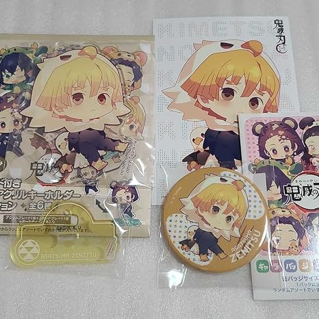 Amazon Co Jp 鬼滅の刃 我妻善逸 海外アニメイト限定 缶バッジ アクリルスタンド 特典ブロマイド ぬいぐるみver 着ぐるみ 台湾 中国 韓国 ホビー 通販