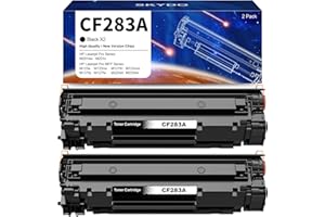 2-Pack 83A Toner Cartridge, M127 Toner, High Yield Replacement for HP 83A CF283A Work with HP Laserjet Pro MFP M125nw M127fw 