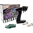FLYCOLOR Turbo Racing C62 1:76 Scale Drift RC Car with Gyro Mini Full Proportional RTR 2.4GHZ Remote Control with 2 Replaceable Body Shell(Grayish Green)