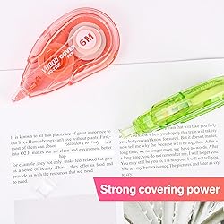 Vobou White Correction Tape, Easy To Use Applicator