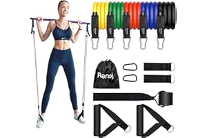 RENOJ Resistance Bands for Working Out, Home Gym Exercise Workout Bands for Women and Men, 5 Set of Stretch Bands for Booty Legs