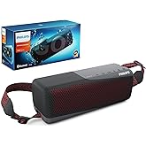 Philips S7807 Wireless Bluetooth Speaker, 7000 Series - 40W Output, IP67 Waterproof, 24-Hour Playtime, Portable with Built-in Microphone, Voice Assistant, USB-C, and Power Bank, Black