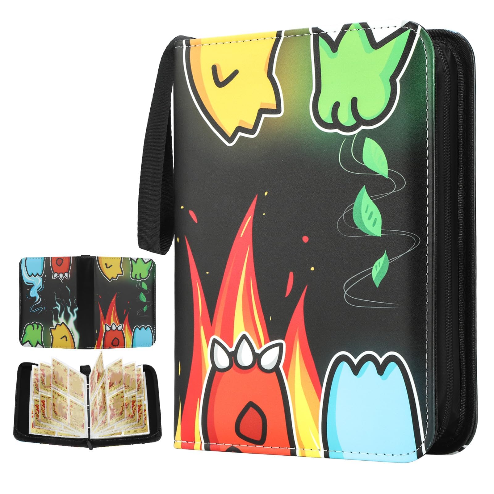Card Binder for Pokemon 4 Pocket, Collection Card Holder Folder 480 Pocket 60 Pages