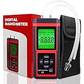EHDIS Digital Manometer Gas Pressure Tester - Digital Air Pressure Meter Differential Pressure Gauge HVAC