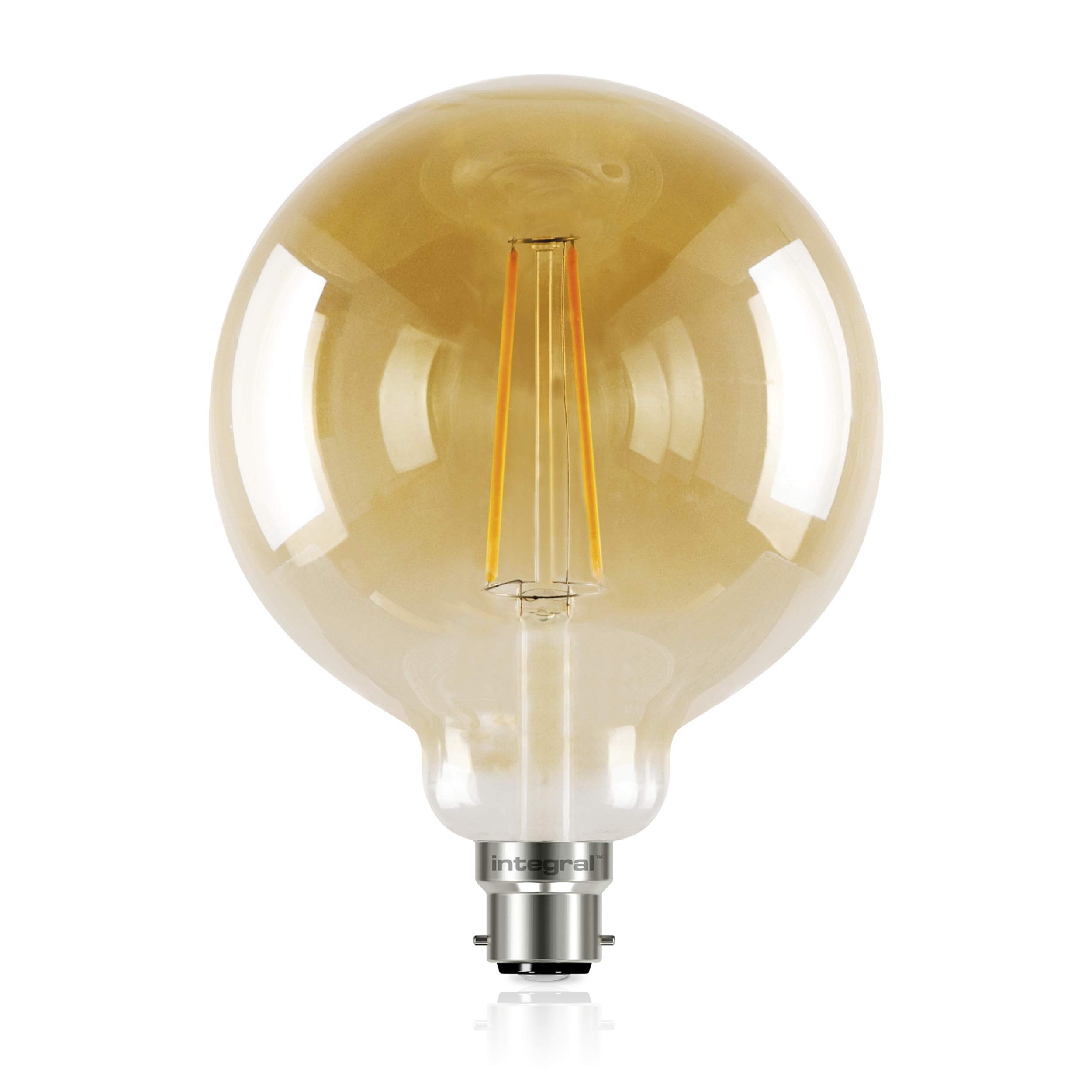 Integral LED Sunset Vintage 125mm (Globe 125) 2.5W (40W) 1800K 170lm B22 Non-Dimmable Lamp, 2.5 W