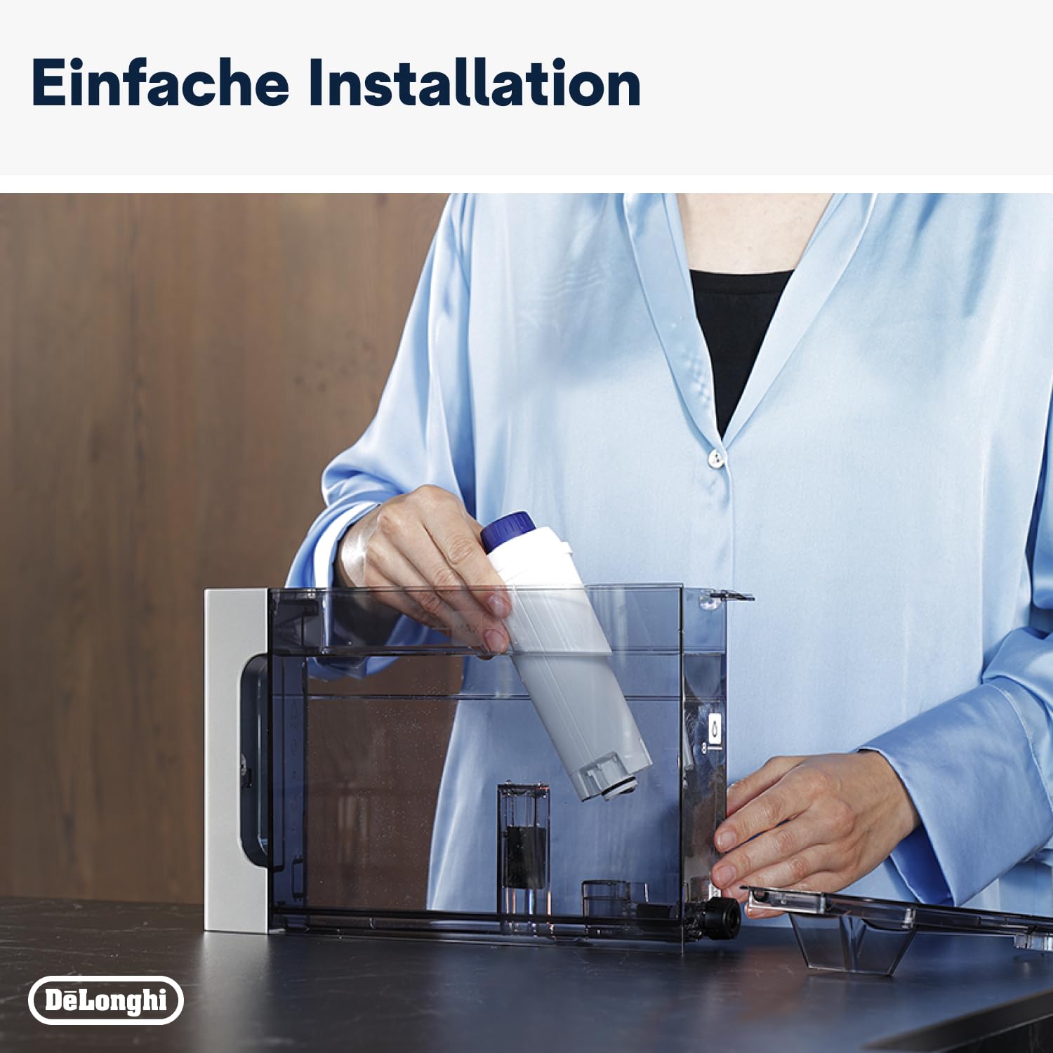 De'Longhi Original Wasserfilter DLSC002 - Zubehör für De'Longhi Kaffeevollautomaten mit Wasserfilter,Pflege und Schutz der Maschine,optimiert die Kaffeequalität und schützt vor Kalk,‎0.5 L,Weiß,1 Pack 3