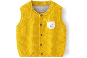 Newborn Baby Knit Cardigan Sweaters Vest Boys Girls Cute Bear Sleeveless Outwear Thick Waistcoat Fall Winter Clothes