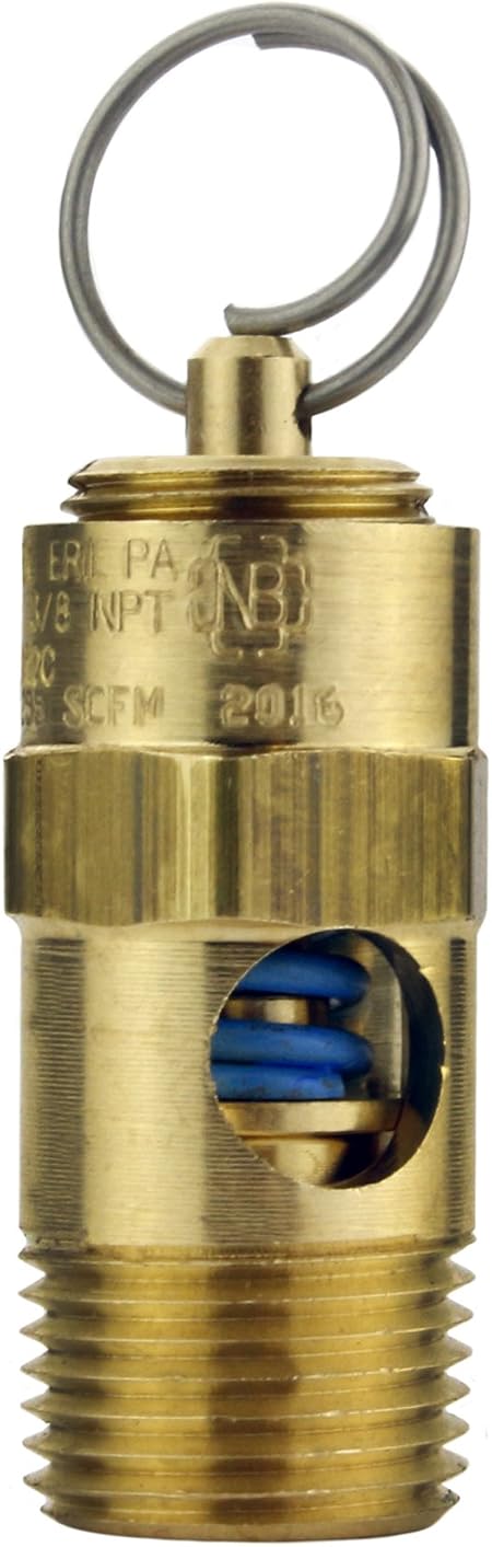Conrader 175 PSI Air Compressor Safety Relief Pop Off Valve - 1/4 Male NPT Solid Brass USA