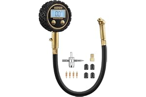 AstroAI Digital Tire Pressure Gauge 250PSI ANSI B40.7 Grade 2A (±0.5%), Tire Gauge for Tire Pressure, Solid Brass with Replac