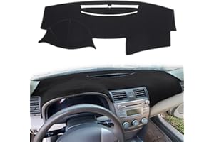 HanLanKa Dash Cover Mat Custom Fit for Toyota Camry 2007 2008 2009 2010 2011 Dashboard Cover Pad Carpet (Black)