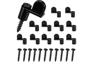 BATATOR 3/8 Inch Window Screen Clip with Screws, Storm Door Clips for Glass and Screen, Screen Door Clips to Hold Screen, Screen Retainer Clips for Storm Panels, Window Screen Fasteners (12 Pack)
