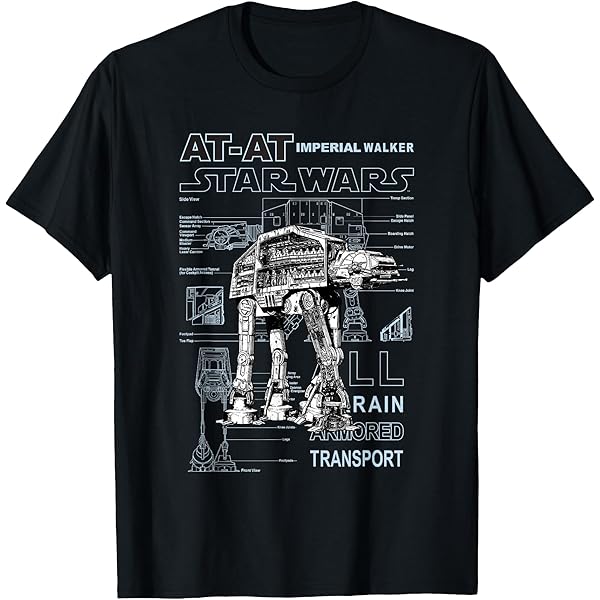 Amazon.com: Star Wars ATAT Schematic Poster T-Shirt