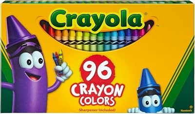 Crayola Classic Color Crayons Flip-Top Pack 96 Colors with Sharpener