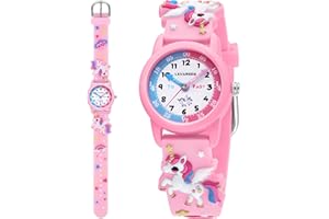 VTAIGE Kids Watch, Cute 3D Cartoon Toddler Watches, Waterproof Analog Learning-to-Tell-Time Watch with Soft Silicone Band – Fun Educational Gift for Boys & Girls Ages 3-8