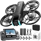 Mini Drone with Camera for Adults and Beginners, Dual Cameras, 90&deg; Electric Adjustable Lens, Brushless Motor, Full Propeller Guards, Optical Flow Positioning, Altitude Hold, One-Key Return, WiFi Connectivity, FPV Real-Time Transmission, 360&deg; Flips, Headless Mode, RC Quadcopter