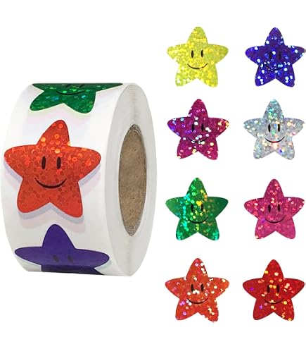 Multi-Color Smiley Face Reward Stickers – 0.5-Inch Round, Self-Adhesive, USA Seller - View #2