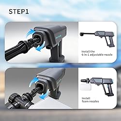 Cordless Pressure Washer Battery Powered; 800PSI